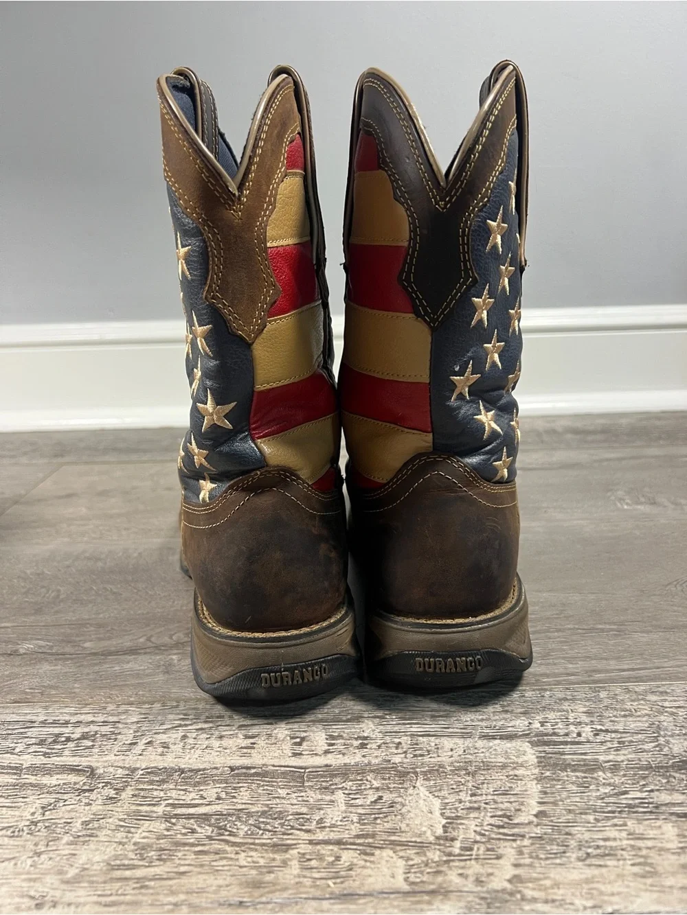 DURANGO LADY REBEL AMERICAN FLAG WESTERN PERFORMANCE BOOTS - BROAD SQUARE TOE